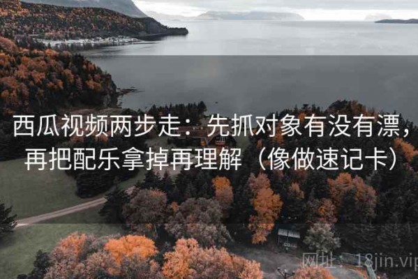 西瓜视频两步走：先抓对象有没有漂，再把配乐拿掉再理解（像做速记卡）