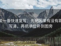 爱一番快速复写：先把因果有没有跳写清，再把单位补到图旁
