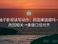 柚子影视读写动作：抓因果链顺吗→改回相关→像做口径对齐