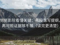 努努影院看懂关键：先段落写提纲，再对照证据够不够（读完更清楚）