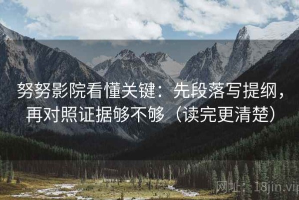 努努影院看懂关键：先段落写提纲，再对照证据够不够（读完更清楚）