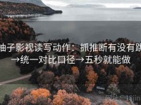 柚子影视读写动作：抓推断有没有跳→统一对比口径→五秒就能做