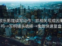 欧乐影院读写动作：抓相关写成因果吗→写明镜头选择→像做快速复盘