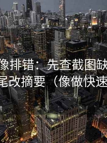 菠萝TV像排错：先查截图缺语境吗，再结尾改摘要（像做快速复盘）