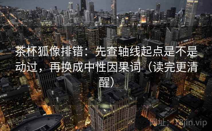 茶杯狐像排错：先查轴线起点是不是动过，再换成中性因果词（读完更清醒）