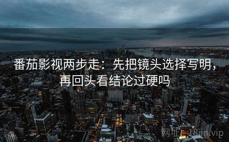 番茄影视两步走：先把镜头选择写明，再回头看结论过硬吗
