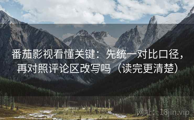 番茄影视看懂关键：先统一对比口径，再对照评论区改写吗（读完更清楚）